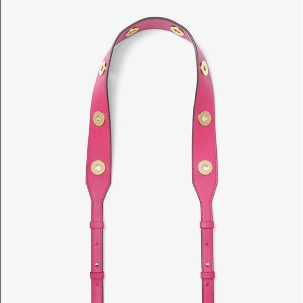 Michael Kors grommets leather shoulder strap